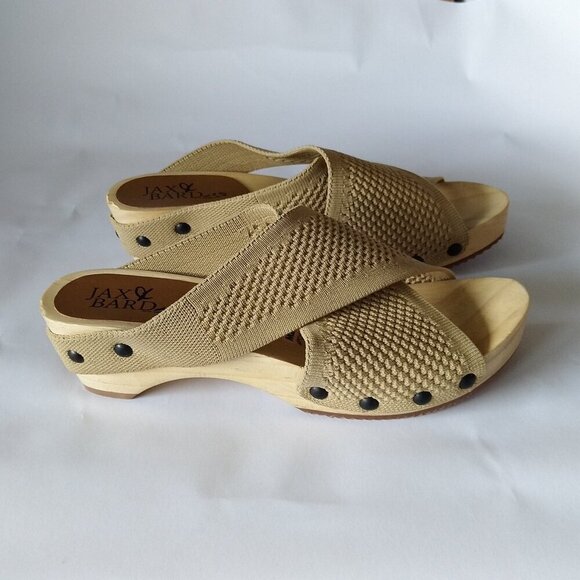 JAX & BARD Libby Hill Style Clog Sandal 37 Wide Beige - Picture 1 of 6